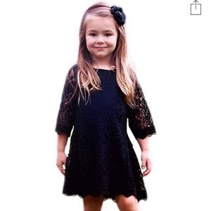 Girls Special Occasion Lace Dress 3/4 Sleeve